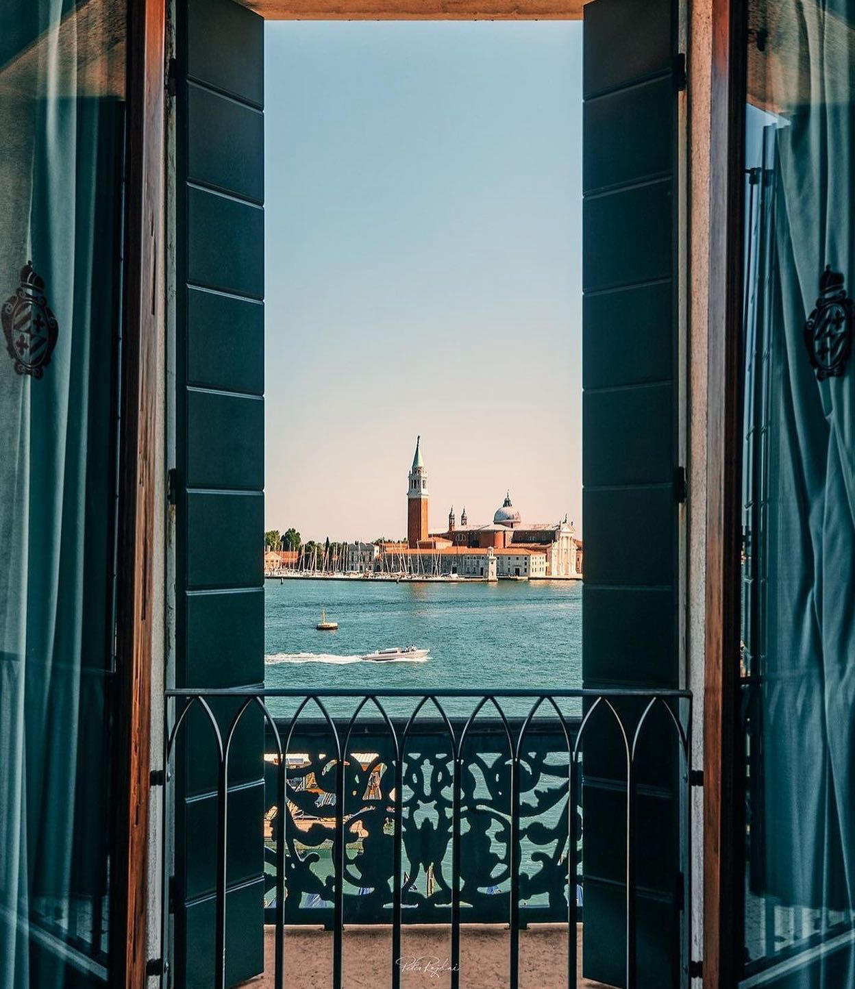 Hotel Danieli, Venice - Like a theatrical backdrop the stunning view of San Giorgio Maggiore Island